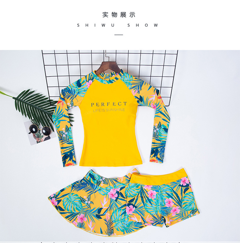 ชุดว่ายน้ำผู้หญิงเซต3 ชิ้น 3xl กัน uv รอบอก36-42 กางเกงและกระโปรงรอบเอว 32-36 สะโพก38-46 นิ้วยาว 13 นิ้วค่ะ ผ้าดี งานสวยมากๆค่ะ