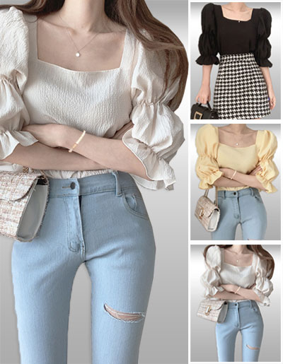 เสื้อแฟชั่นสวยหวานสไตล์เกาหลี มี3สีรหัส2356