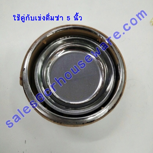จานรองสแตนเลสใส่ติ่มซำ 005-PTS10