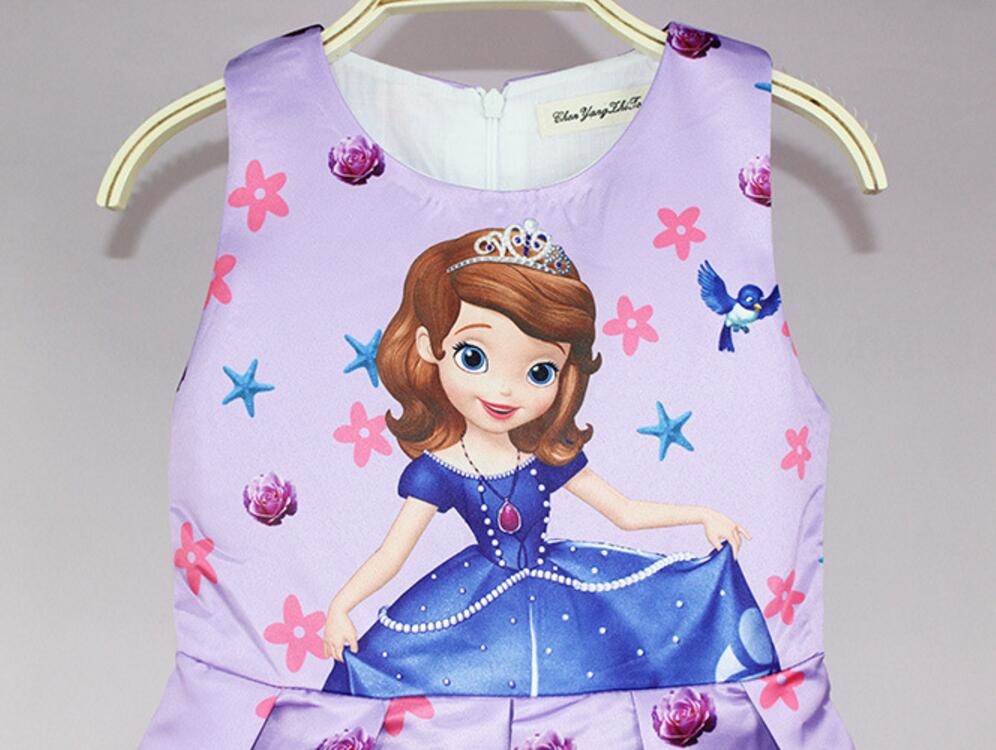 **พร้อมส่ง** เดรสเจ้าหญิง โซเฟีย พิมพ์ลาย