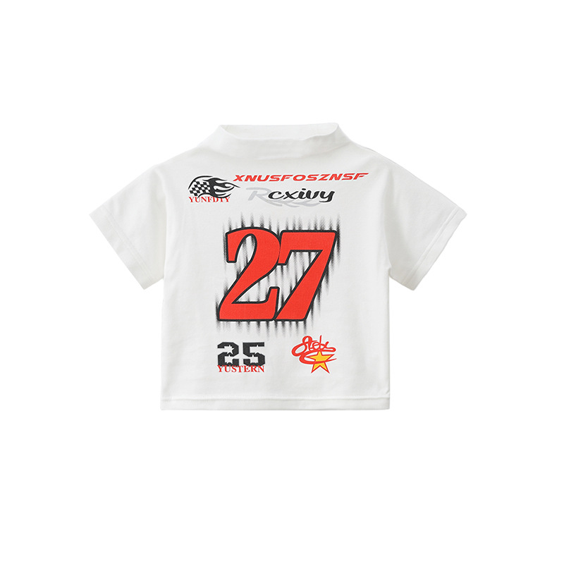 ชุดเต้น เซ็ตเสื้อปาดไหล่ พร้อมปลอกแขน โทนลายสก๊อต ดำแดง