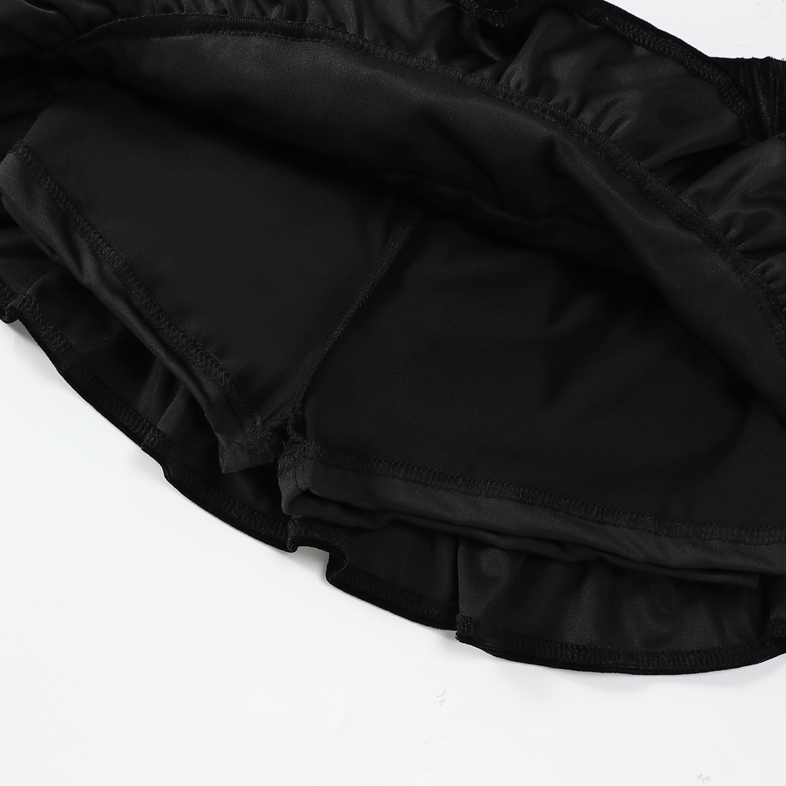 กระโปรง เด็กผู้หญิง ทรงขนมชั้น สีพื้น มีซับระบายชั้นติดโบว์