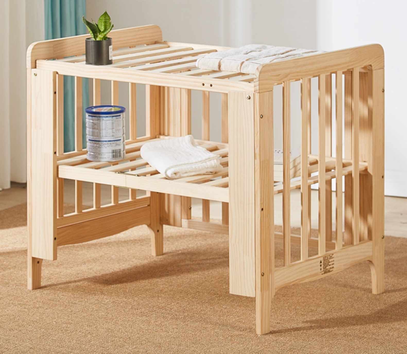 TB10106 (WC3) เตียงนอนไม้สำหรับเด็ก สามารถปรับเปลไกว ปรับเป็นเตียงเดี่ยวได้ใช้ยาวจนโต