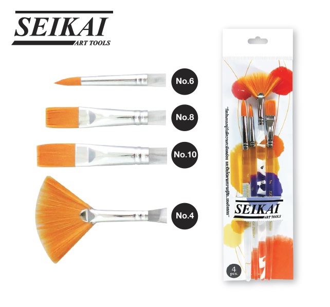ชุดพู่กัน Seikai 4 ด้าม