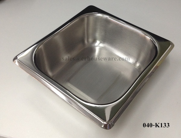 กระบะสเตนเลส-ใส่ไอศรีม -ขนาด 1/6 ตื้น 040-K133,ถาดสเตนเลส,ถาดใส่ท็อปปิ้งสเตนเลส,food pan,အစားအစာဒယ်အိုးខ្ទះម្ហូបអាហារ chảo thực phẩm pan makanan