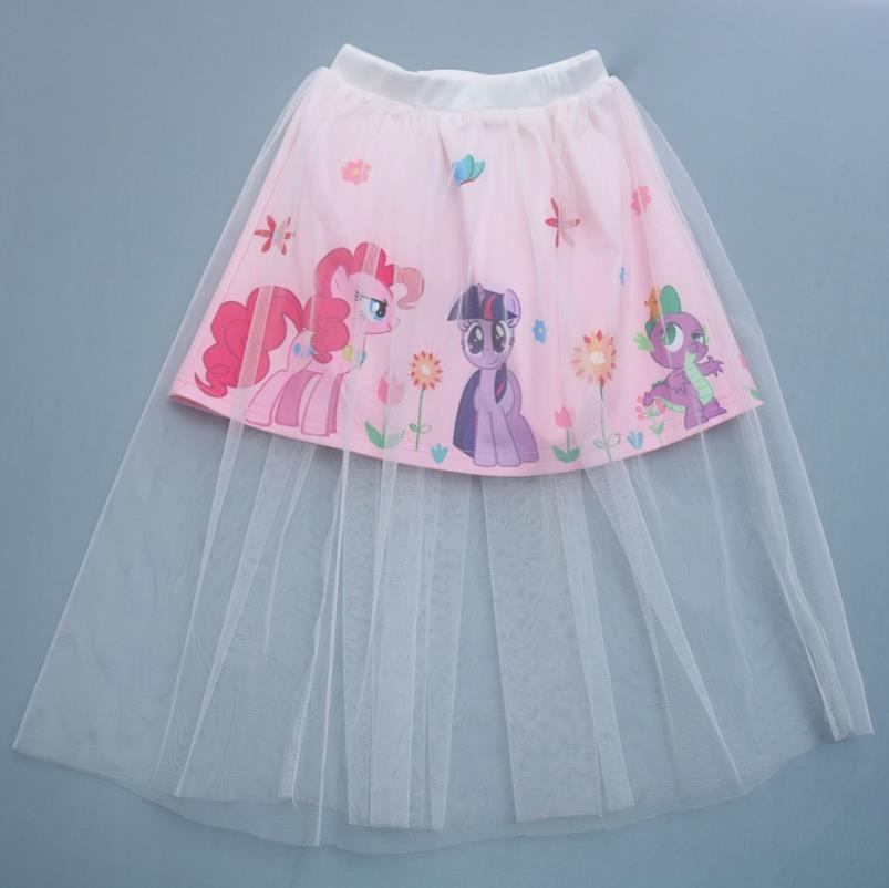 กระโปรง ลายการ์ตูน โพนี่ ยูนิคอน เจ้าหญิง ผ้าลูกไม้ ชีฟอง