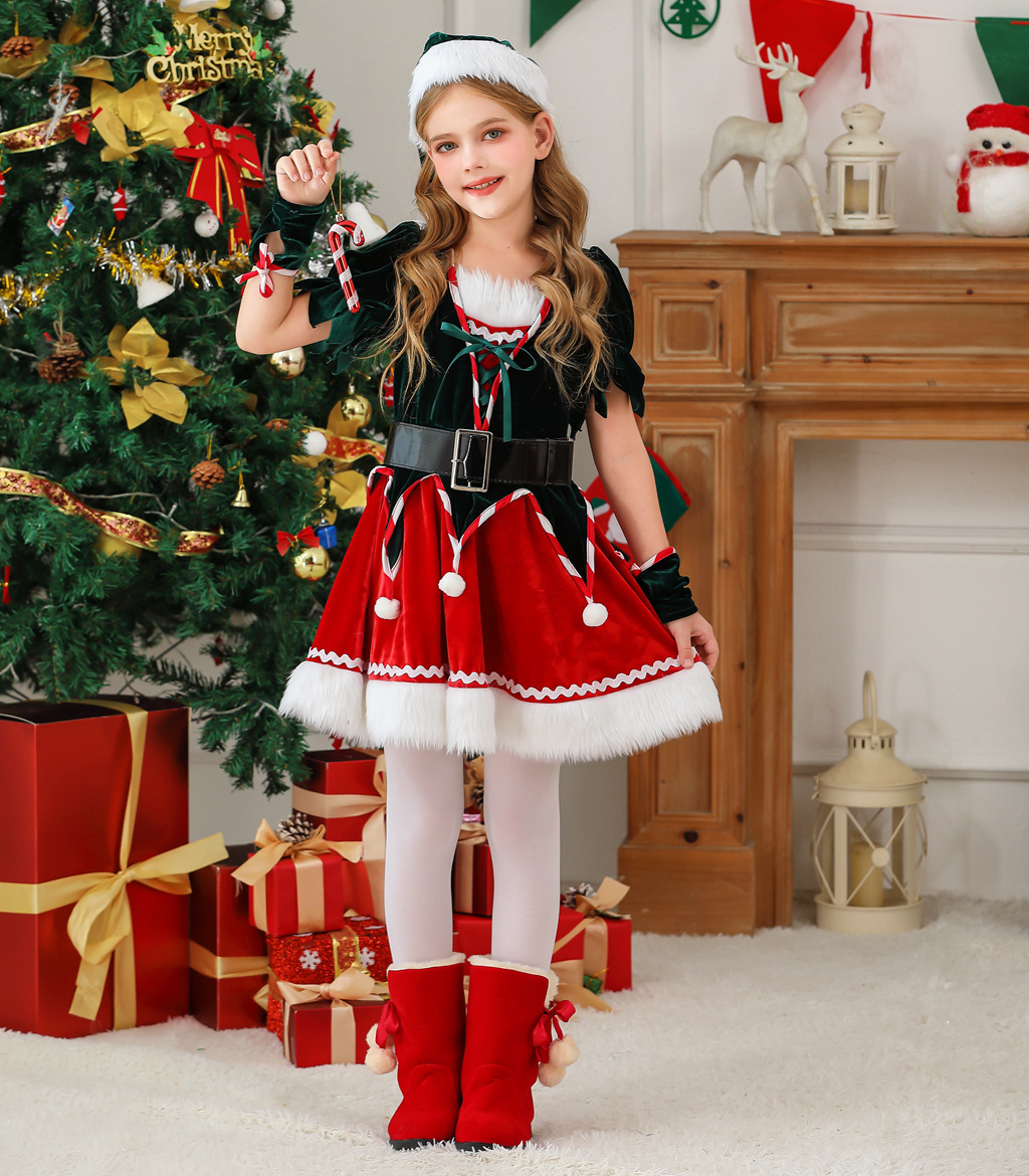 พร้อมส่ง ชุดคริสต์มาส เด็กชาย เด็กหญิงชุดซานตี้ ซานต้า