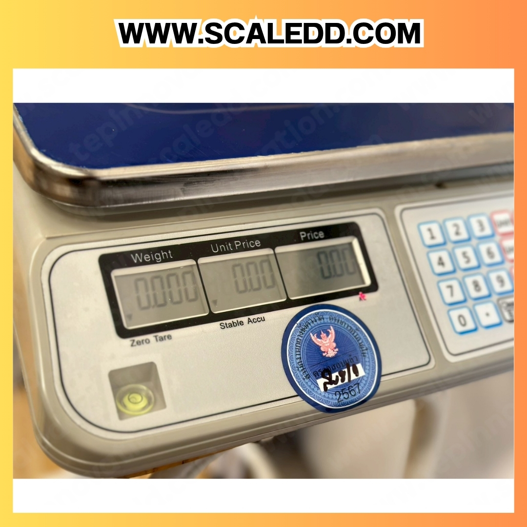 เครื่องชั่งดิจิตอลแบบตั้งโต๊ะ พิกัดน้ำหนัก 30kg. ค่าละเอียน 5g. รุ่น ACS-30A (เครื่องชั่งผ่านตรวจรับรองจากสำนักชั่งตวงวัด)