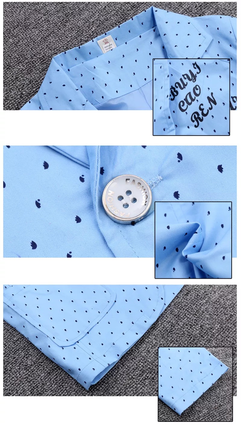 สินค้าพร้อมส่ง เสื้อคลุม แจ็คเก็ต เสื้อสูทเด็ก สีฟ้า สีกรม