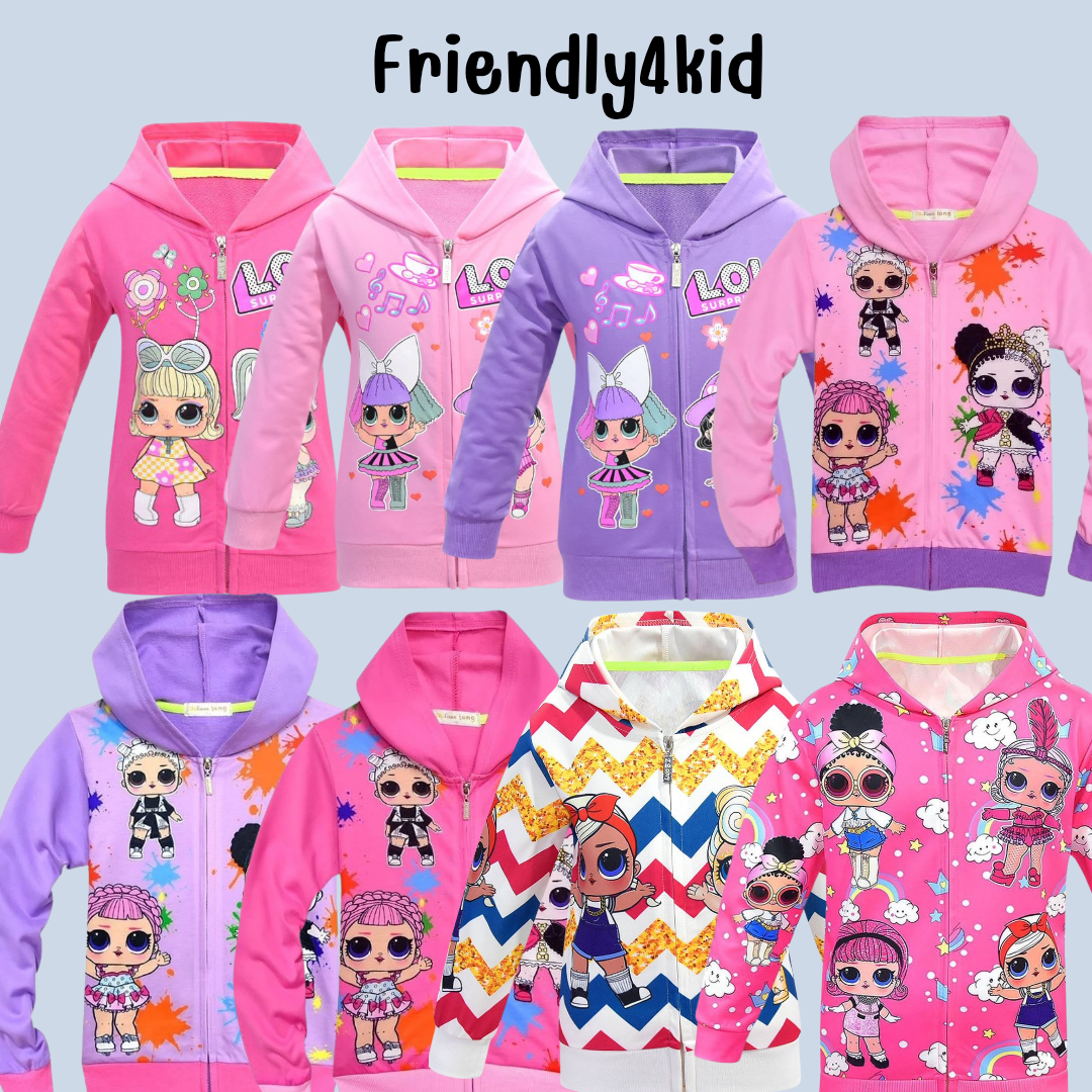 เสื้อกันหนาวเด็ก ซิปหน้า ลาย LOL