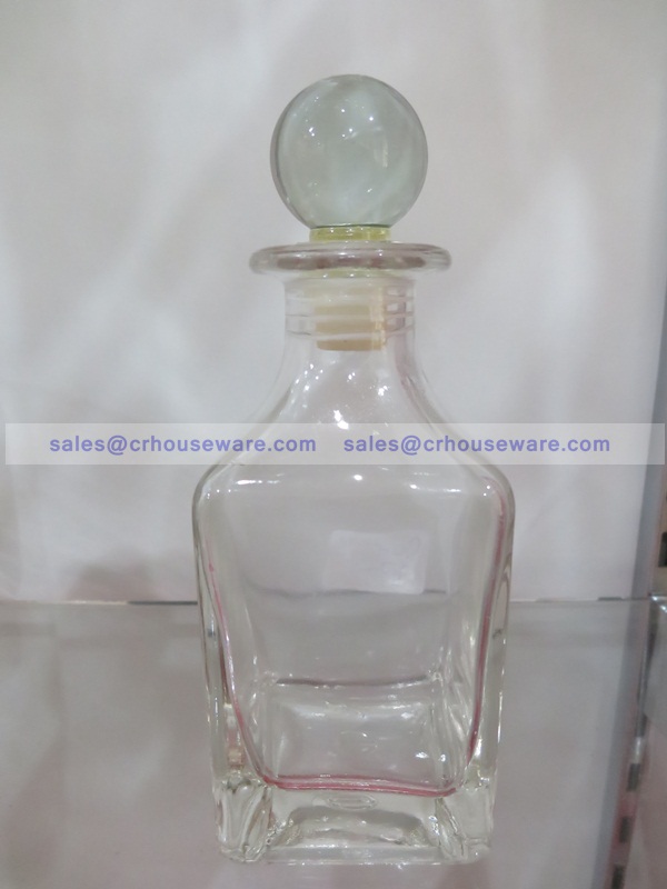 ขวดน้ำหอมเหลี่ยม 160 มล. ฝาจุกแก้ว JJG-160