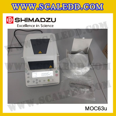 เครื่องชั่งน้ำหนักดิจิตอลตั้งโต๊ะ ยี่ห้อ SHIMADZU รุ่น MOC63u เครื่องชั่งความละเอียดสูง เครื่องชั่งทศนิยม 3 ตำแหน่ง พิกัดน้ำหนัก 60 กรัม ความละเอียด 0.001g