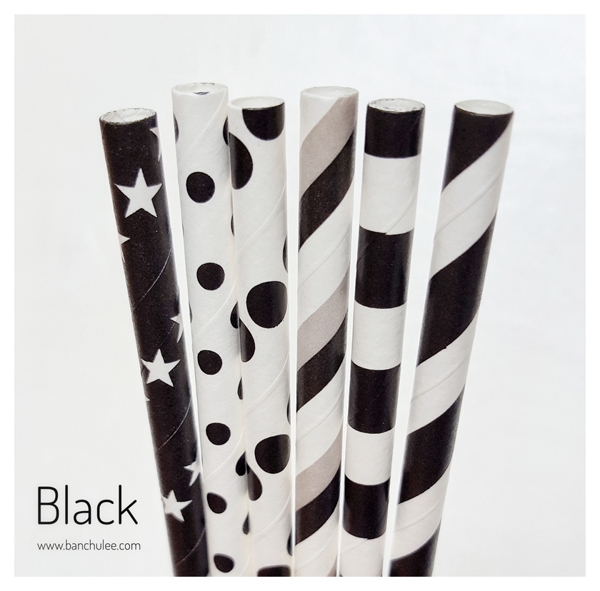 Collection Paper Straws หลอดกระดาษ ใช้สำหรับดื่มน้ำ
