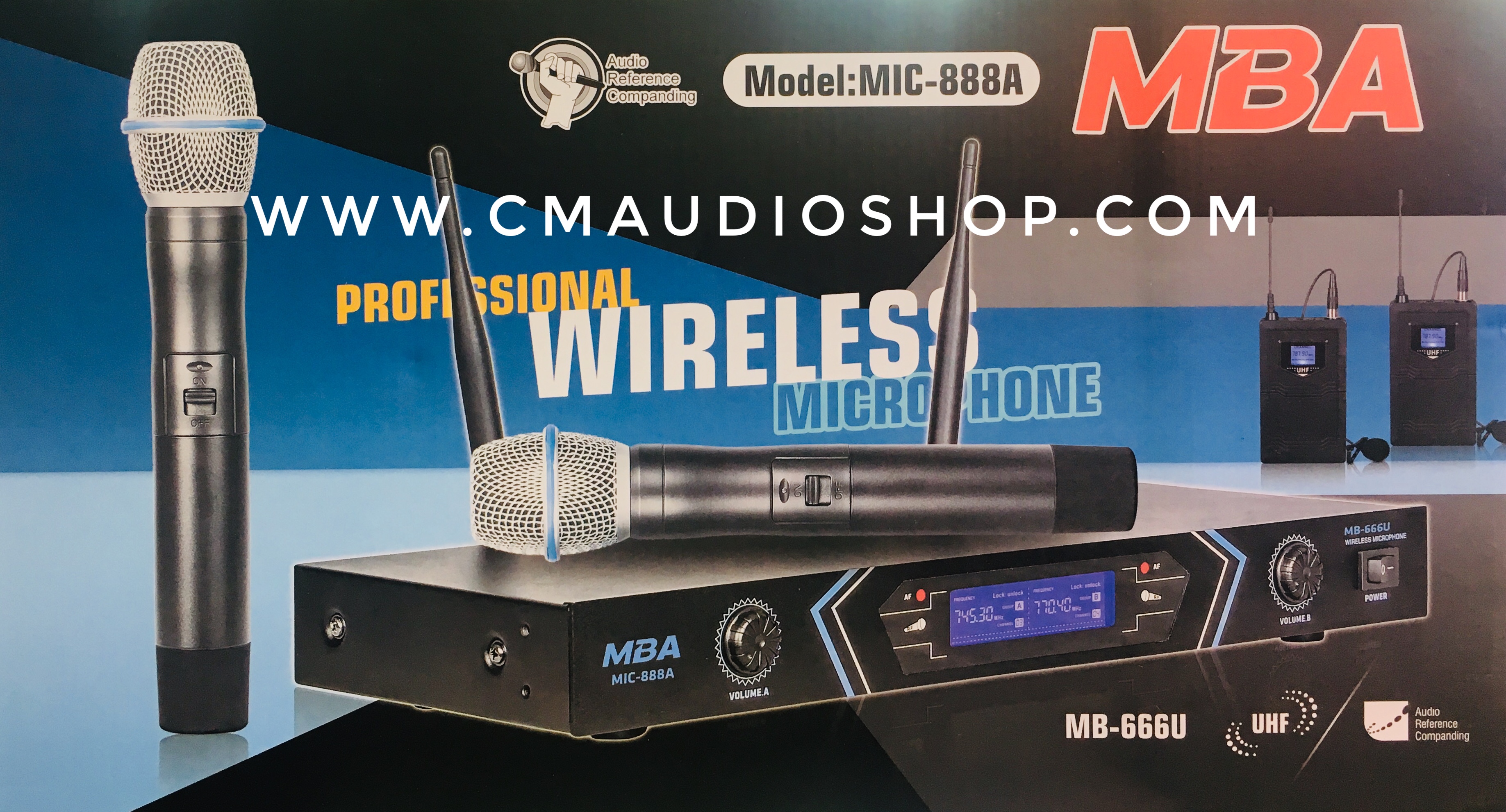 ไมค์ลอยคู่ MBA MB-666U (ย่านความถี่ UHF)