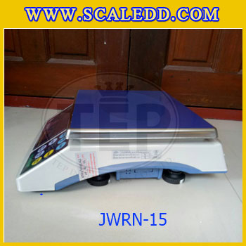 เครื่องชั่งดิจิตอล15kg ยี่ห้อ JADEVER รุ่น JWRN พิกัดน้ำหนัก 15kg ความละเอียด 1 กรัม (มีใบตรวจรับรองจากสำนักชั่งตวงวัด)