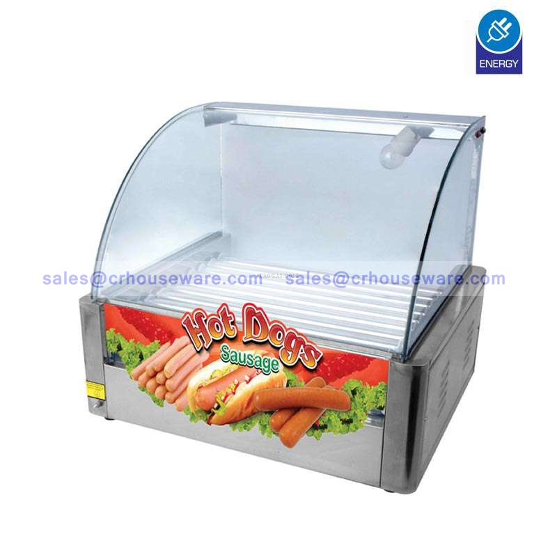 เครื่องอุ่นไส้กรอก 10 spindle (กระจก) 1000 W. 016-NT-SS10