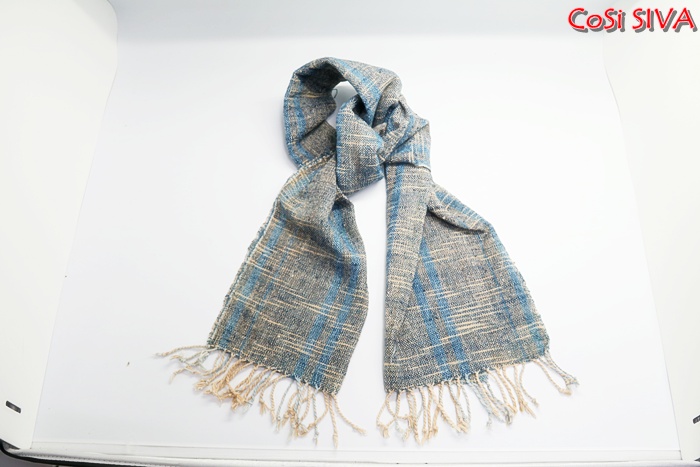ผ้าพันคอผ้าฝ้ายย้อมคราม(Scarf - cotton dyeindigo