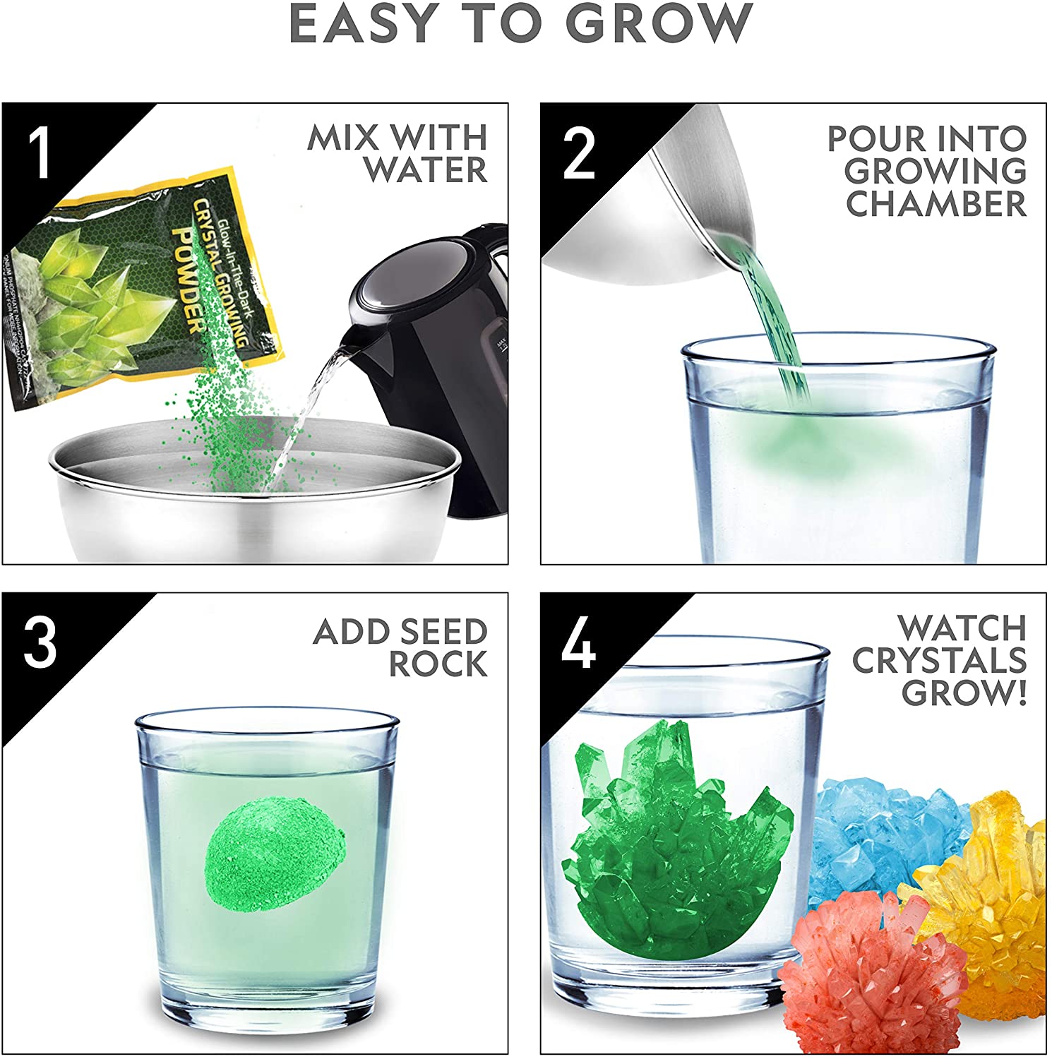 ชุดสร้างหินคริสตัล NATIONAL GEOGRAPHIC Mega Crystal Growing Lab