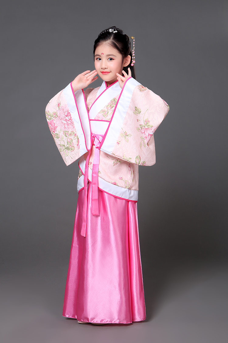 ชุดจีน กี่เพ้า ชุดจีนโบราณ สีชมพู แดง