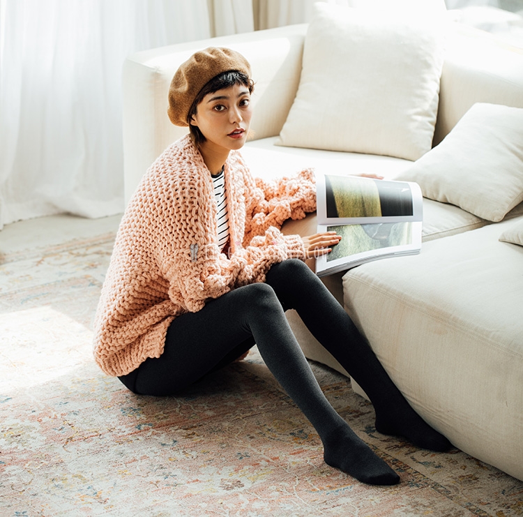 800D เลกกิ้งถุงน่องผ้าฝ้ายบุขนแกะกันหนาว มี 4 สี