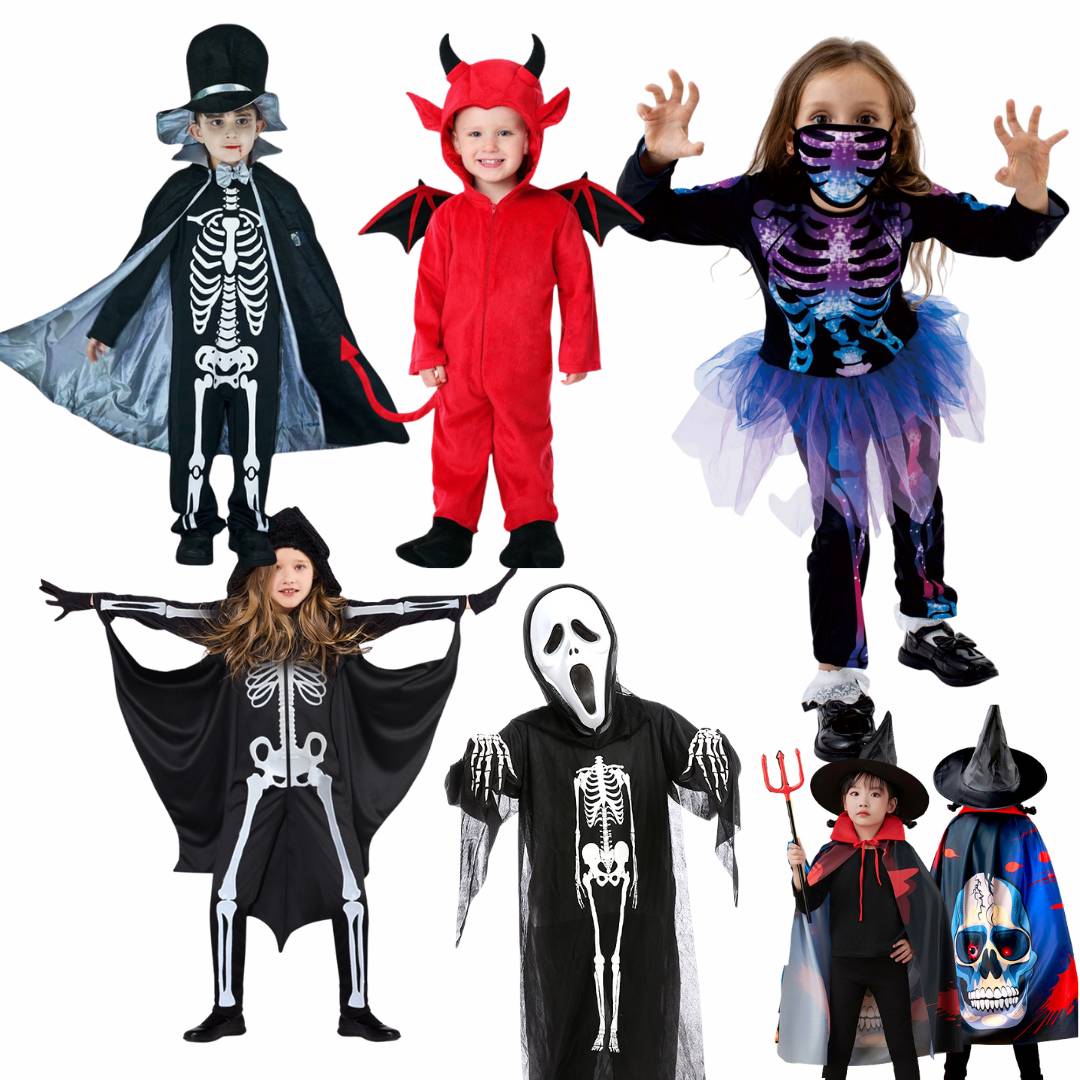 พร้อมส่ง ชุดฮาโลวีน haloween โครงกระดูก ผ้าคลุม