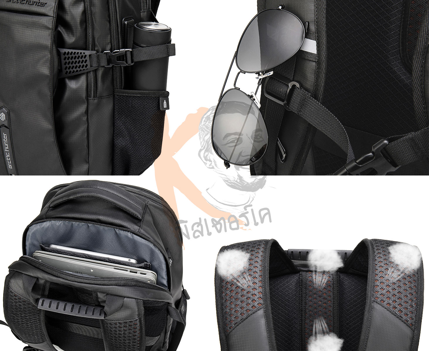 กระเป๋าเป้ Backpack for Notebook รุ่น B00388 รองรับถึง 15.6" by Arctic Hunter