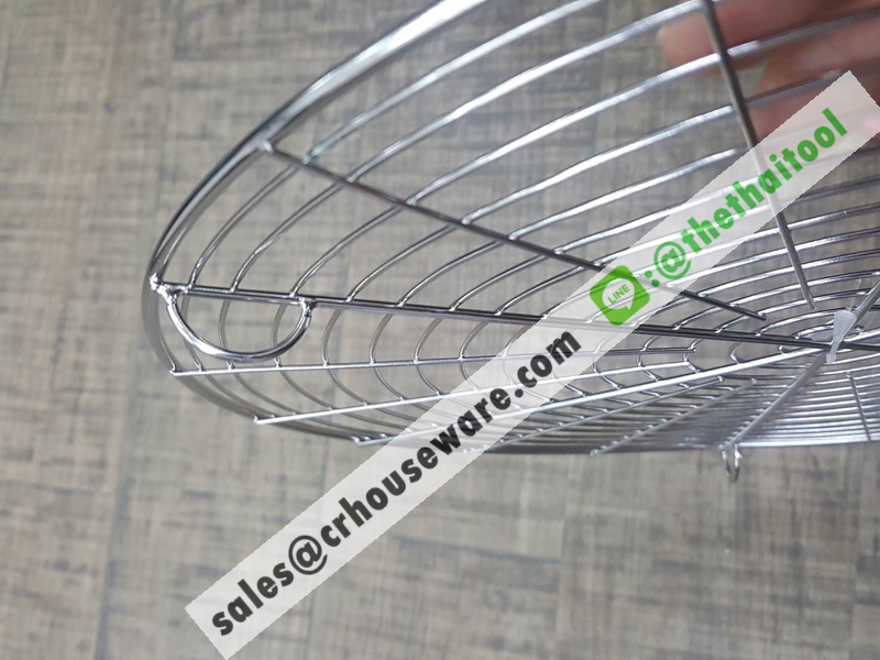 ตะแกรงสแตนเลสกลม 31.5 ซม. 008-NL315,ตระแกรงปิ้งย่างสเตนเลส