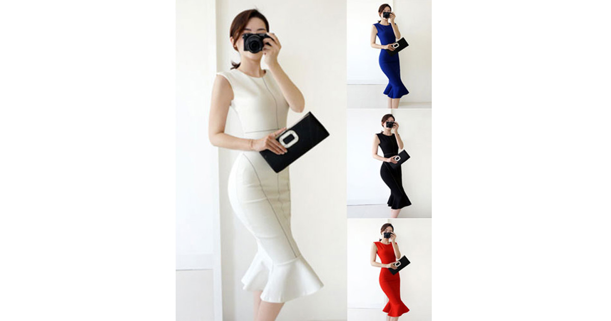 สินค้าพรีออเดอร์ ชุดเดรสแฟชั่นทำงานสไตล์เรียบหรู 4สี 4ไซส รหัส PO-Dress-016