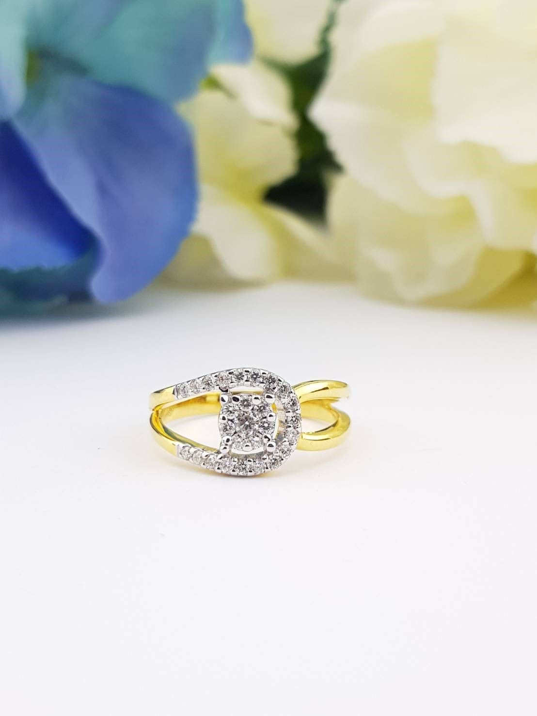 สั่งผลิตเพชรเบลเยี่ยมคัท แหวนแต่งงาน แหวนหมั้น ใส่เที่ยว ออกงาน แหวนทองคำ 18K เพชรแท้ 0.31 กะรัต 3.24 กรัม น้ำ 99 ราคาถูกมาก มีใบรับประกันค่ะ