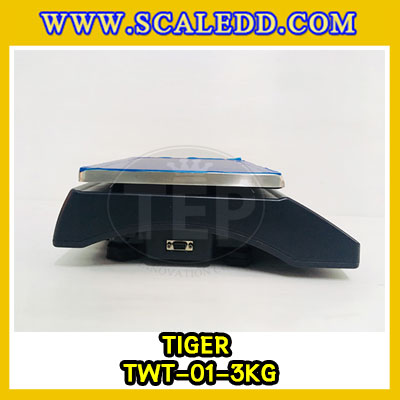 เครื่องชั่งน้ำหนักดิจิตอลตั้งโต๊ะ พิกัด3กิโลกรัม ความละเอียด0.1g ยี่ห้อ TIGER รุ่น TWT (เครื่องชั่งผ่านตรวจรับรองจากสำนักชั่งตวงวัด)