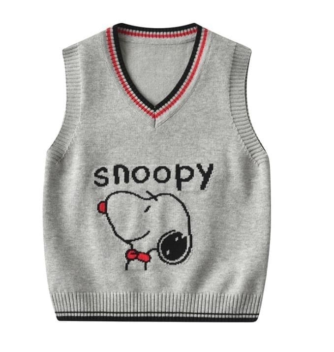 พร้อมส่ง เสื้อกันหนาว : เสื้อกั๊ก เสื้อไหมพรม สีพื้น ปักโลโก้