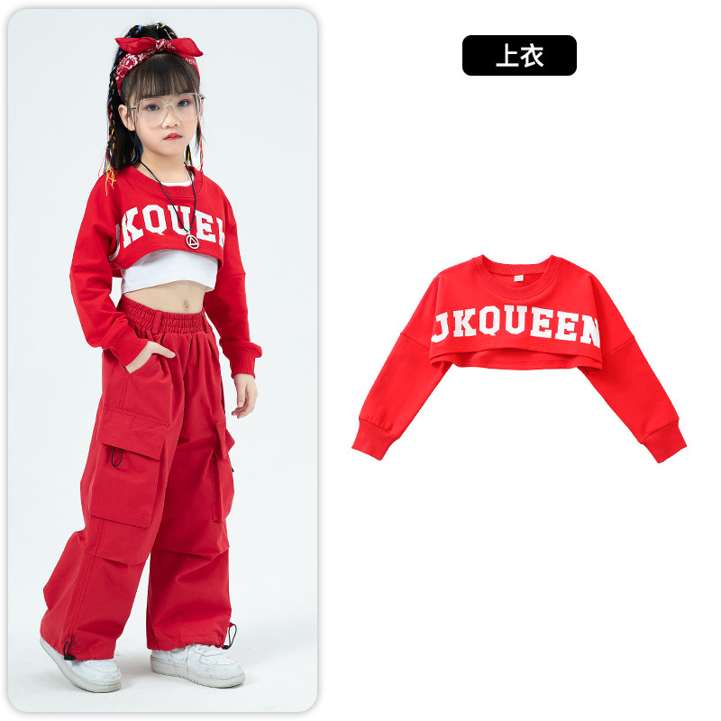 พร้อมส่ง ชุดเต้น เสื้อแขนยาว+เสื้อตัวใน+กางเกง สีดำ สีแดง