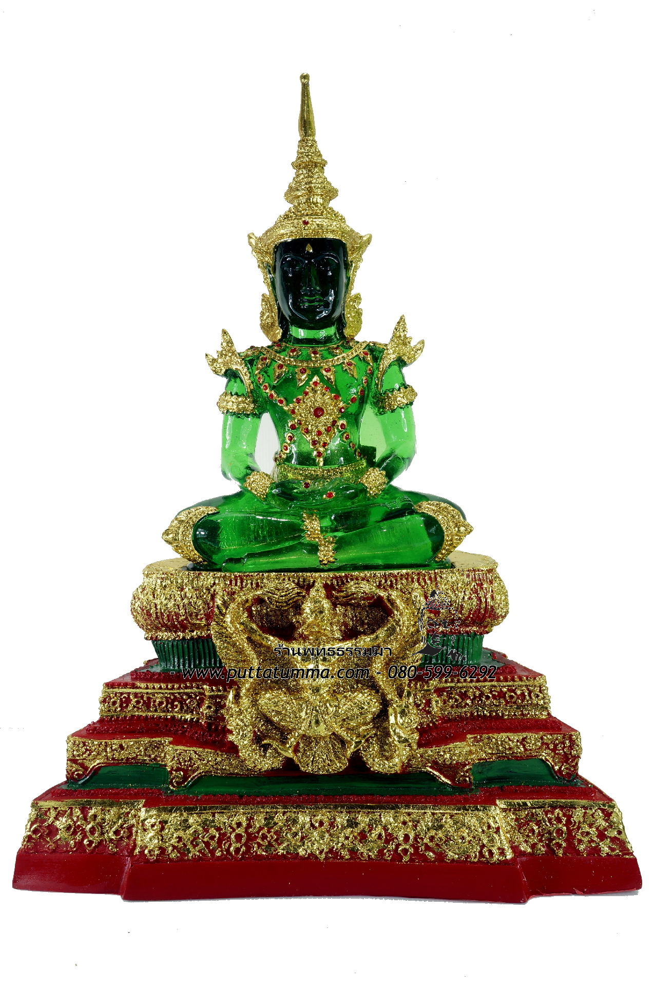 พระแก้วมรกต ทรงเครื่องฤดูร้อน เนื้อเรซิ่น ขนาด 9 นิ้ว สูง 21 นิ้ว