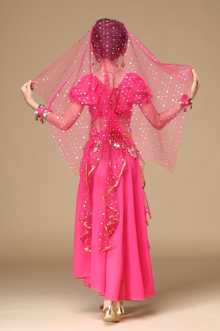 F ชุดเต้น ชุดระบำแขก จินนี่ แบบกระโปรง