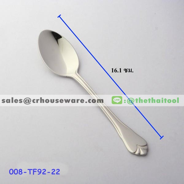 ช้อนหวานสแตนเลส 92 ลายพนมมาลัย DESSERT SPOON 008-TF92-22