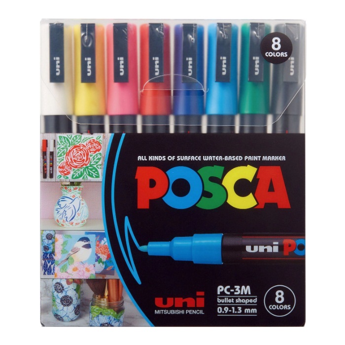 ชุดมาร์คเกอร์ Uni Posca 8 สี