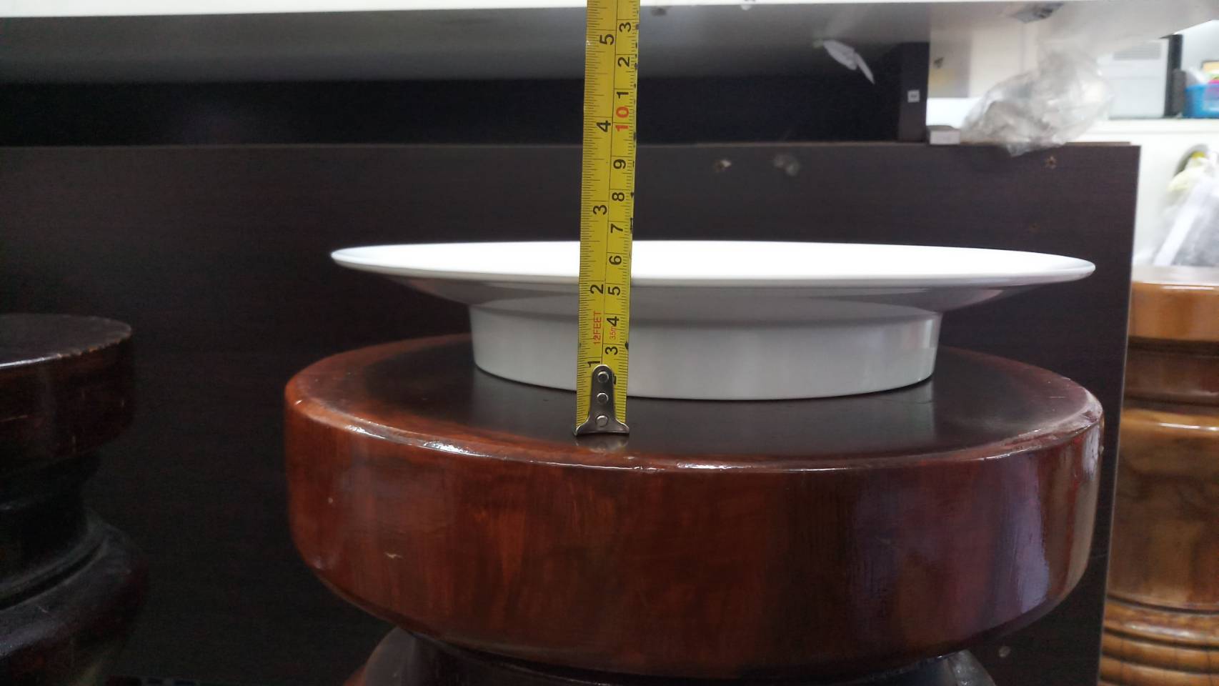 จานออเดิฟ 13.5 นิ้ว 017-P160-13.5,จานผักขอบยกสูงไซส์13.5นิ้ว,จานผักชุดใหญ่MKเมลามีนขาว,Appetize