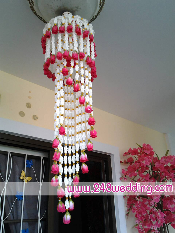 โคมแขวนระย้าขนาดใหญ่ (แบบผสมตรง+วน)