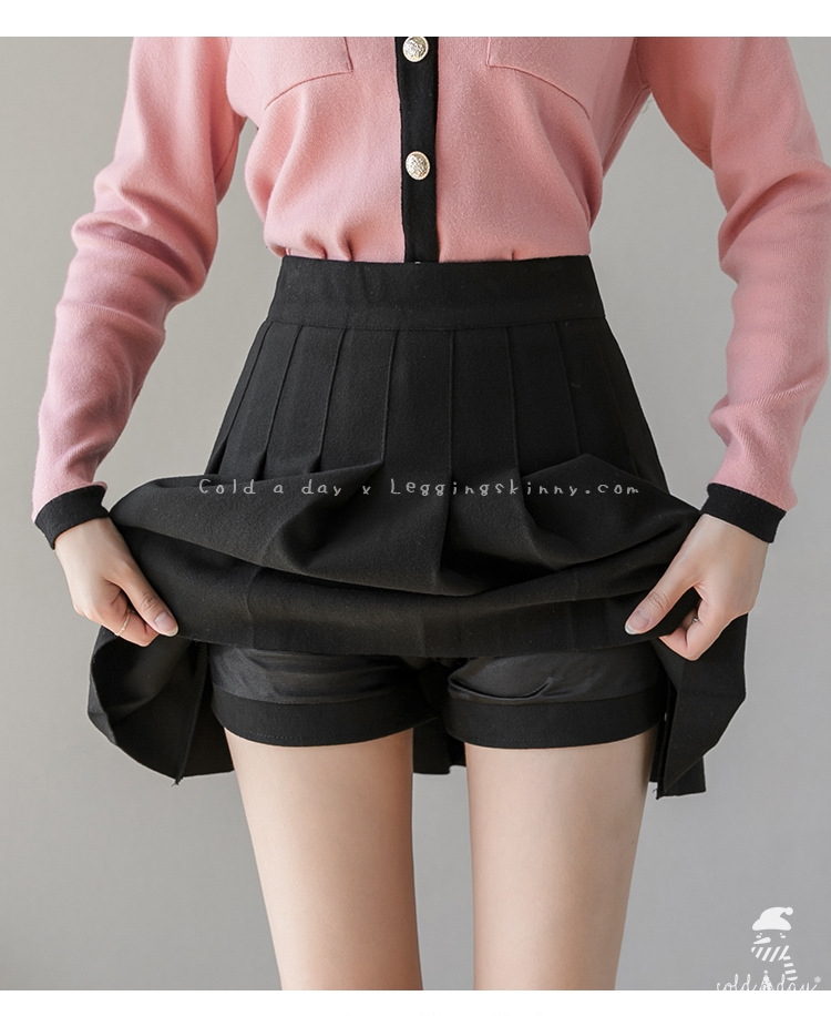กระโปรงวูลเกาหลีทรงพรีท มี 3 สี S-2XL