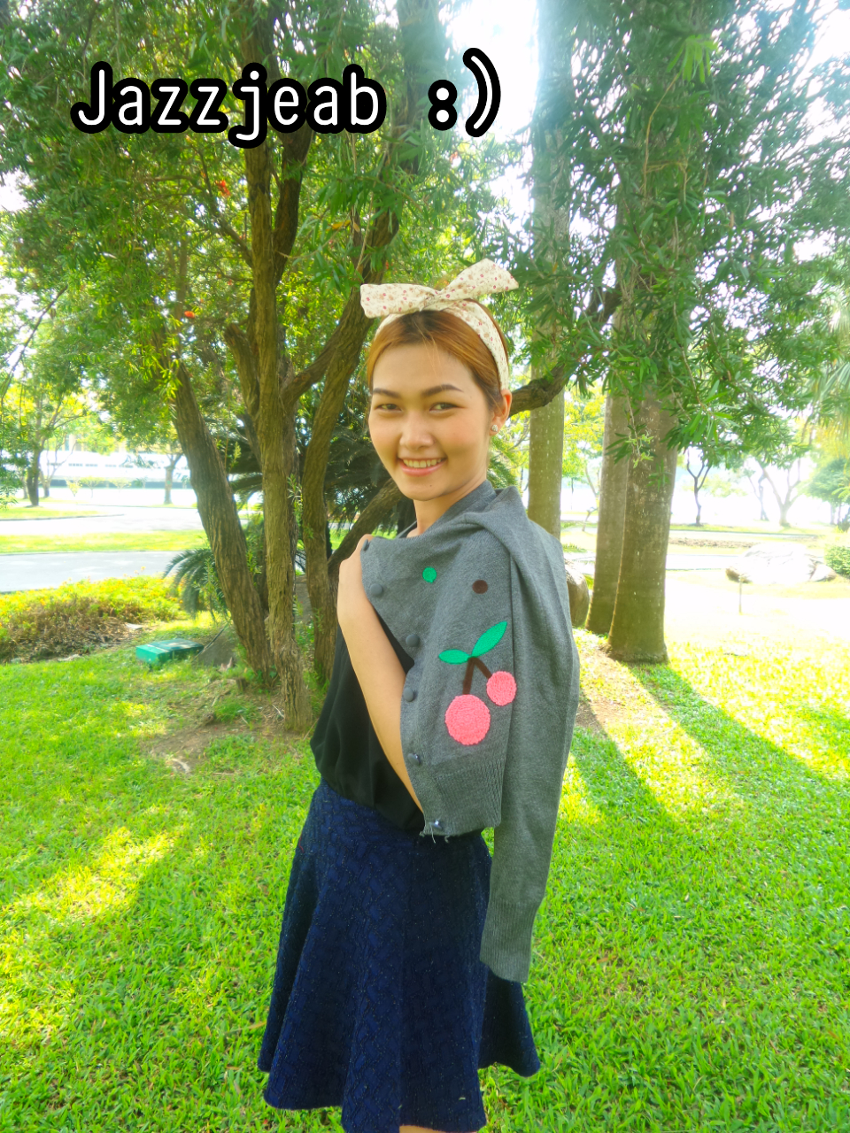 เสื้อคลุม เชอรี่ สีเทาเข้ม