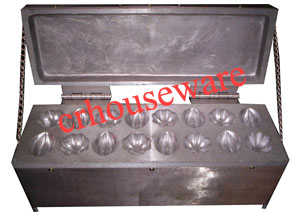 พิมพ์ขนมไข่แบบใช้แก๊ส -มี 2 แบบ มะเฟือง และมะไฟ 16 หลุม Khanom Khai mold use with gass 7 inch Burmese grape and Star Fruit mold. อุปกรณ์ทำขนม