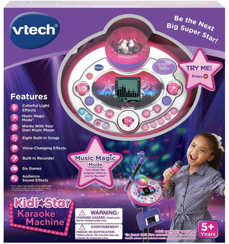 VTech Kidi Star Karaoke Machine, Pink/Purple