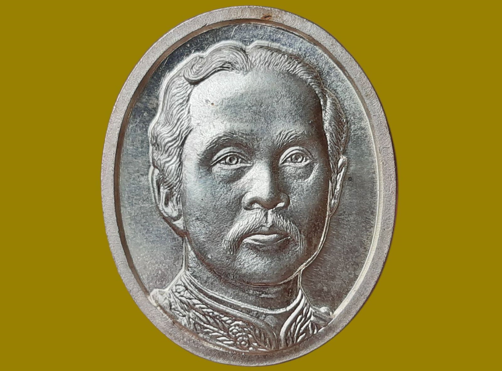 เหรียญ รัชกาลที่ 5 วัดนิเวศธรรมประวัติ ทรงพระกรุณาโปรดเกล้าฯบูรณะปฏิสังขรณ์ วัดนิเวศธรรมประวัติ ๕ มีนาคม ๒๕๓๖ เนื้อเงิน