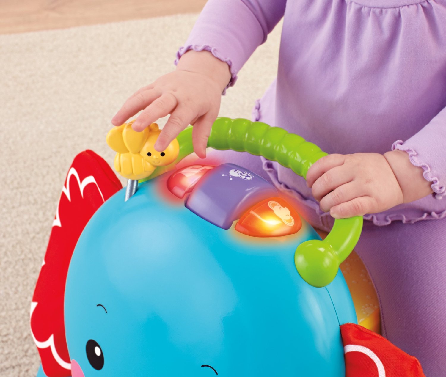 รถขาไถและรถผลักเดิน Fisher-Price 3-in-1 Bounce, Stride and Ride Elephant