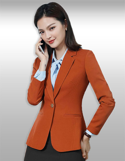 เสื้อสูทผู้หญิงสีส้มอิฐแบบสวยหรู มี 7 ไซส รหัส2235