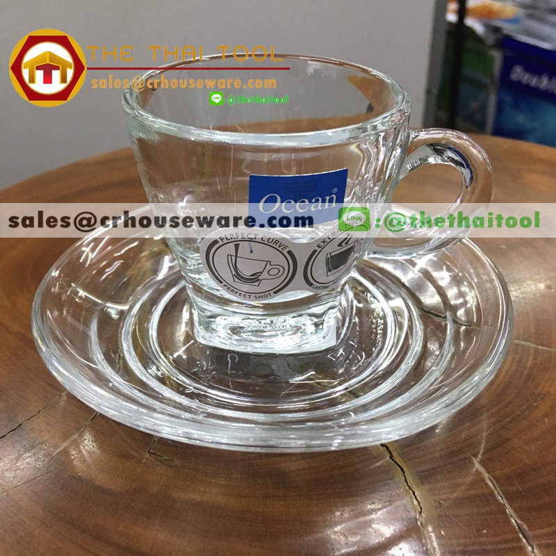 แก้วกาแฟพร้อมจานรอง 70 ml.Caffe Espresso cup & Saucer P02442/P02472