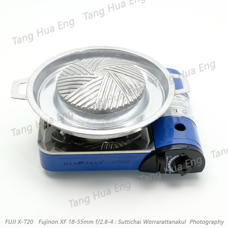 ชุดเตาแก๊สปิคนิค + กระทะหมูกระทะ แบบถอดล้างได้ 30 ซม. กระทะย่างเกาหลี กระทะเกาหลี หมูกระทะ เนื้อกระทะ เนื้อย่าง บาร์บีคิว