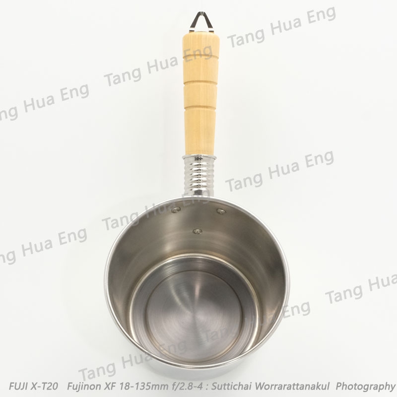 หม้อด้ามสเตนเลส 304 ด้ามไม้ ขนาด 1 ลิตร