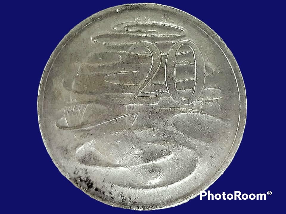 เหรียญ เงินหมุนเวียน Elizabeth II ออสเตรเลีย 20 Cents 1972