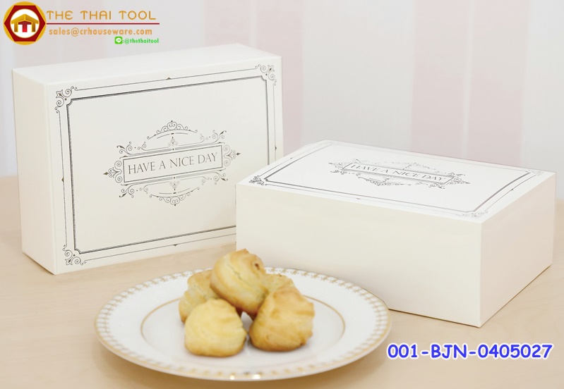 กล่องสแน็คบ็อกซ์ FB ลายพรีเมี่ยมครีม (เชียงราย) รหัสสินค้า 001-BJN-0405027